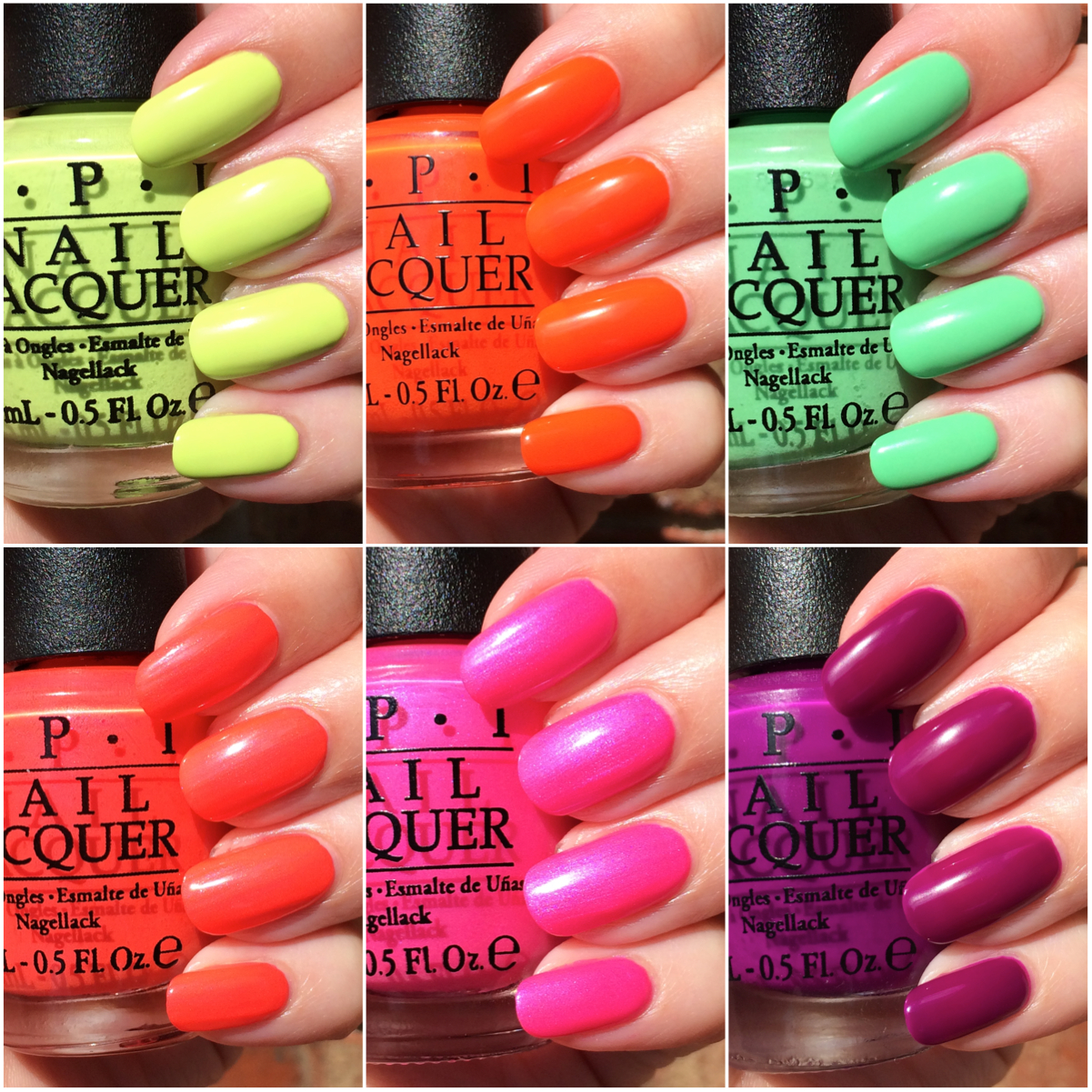 OPI Neon Brights Collection 2014